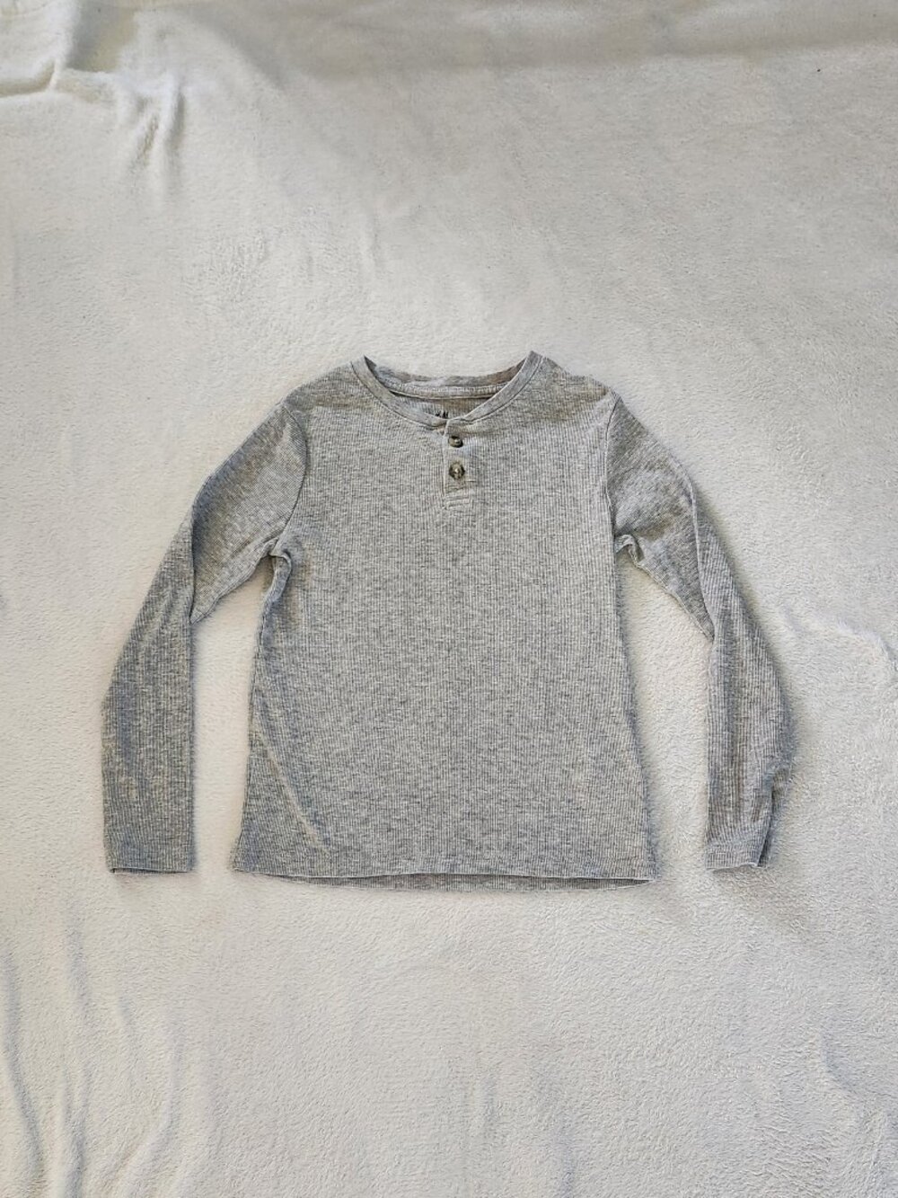 Kids H&M LS Henely Top Gray - 6x